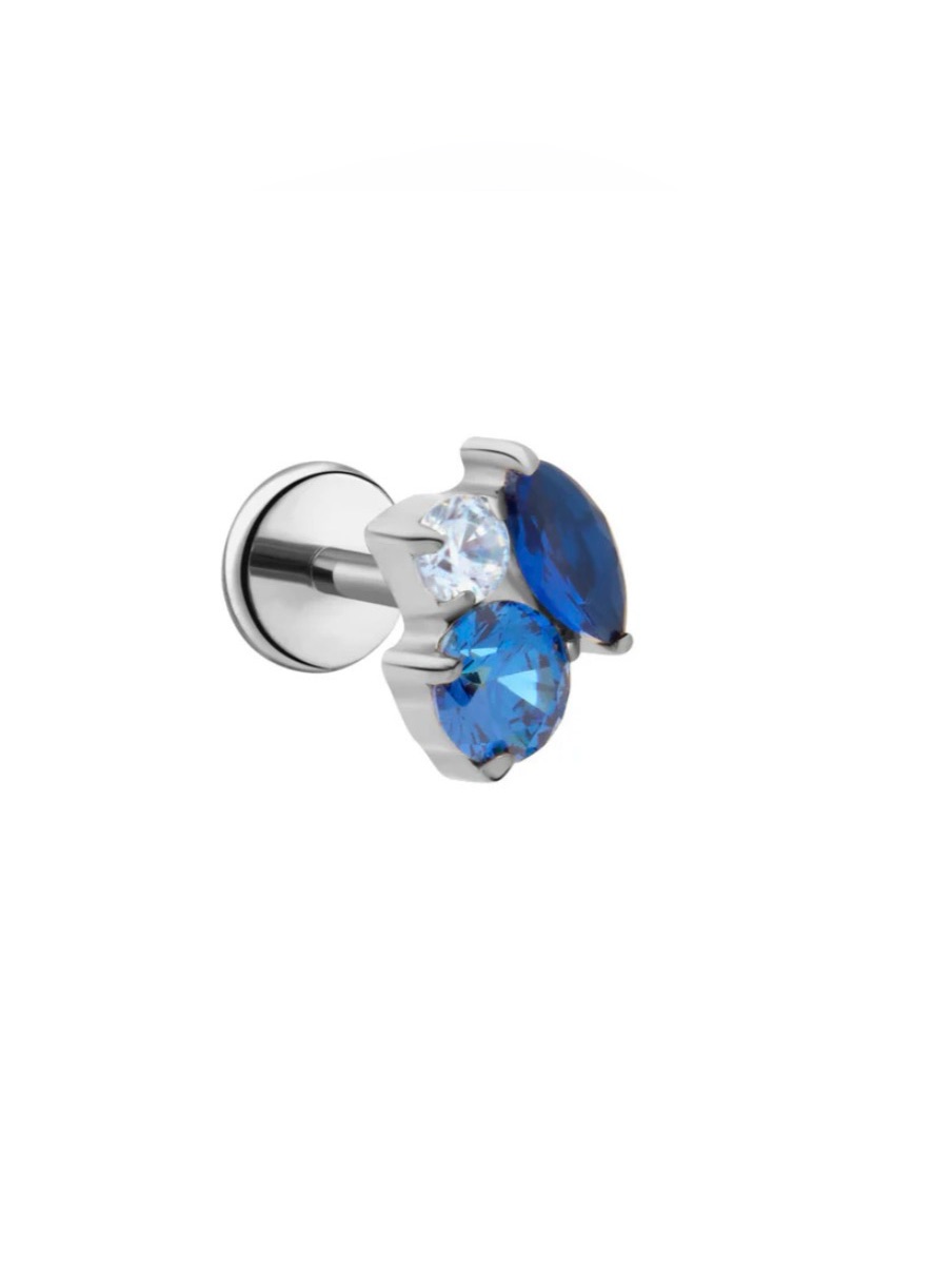 Nib Cords Club Bijoux Flat Back Stud - Blue — image 2 of 8